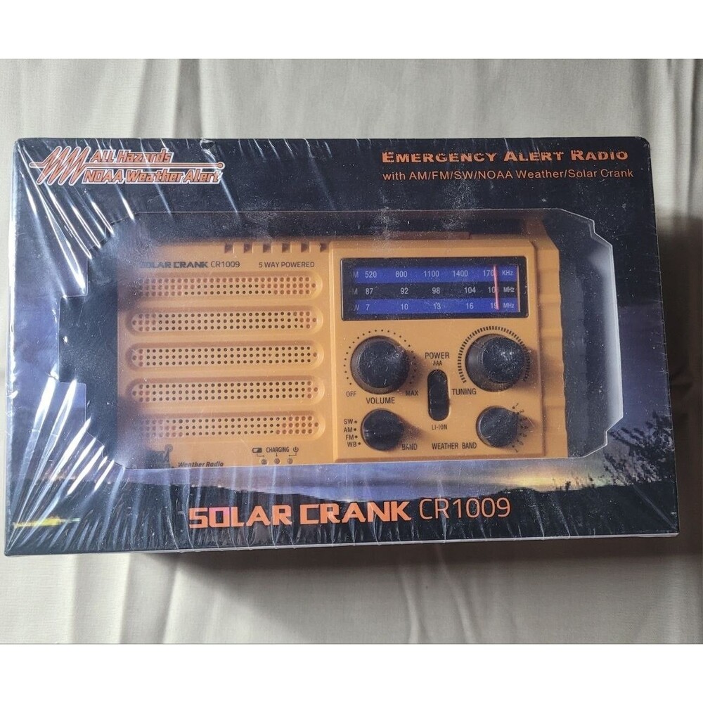 Solar Crank CR1009 Emergency Radio Portable Weather AM/FM Radio